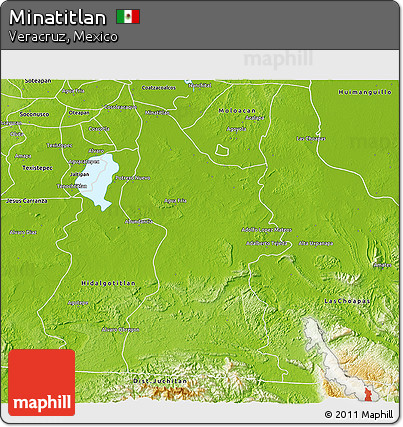 Physical 3D Map of Minatitlan