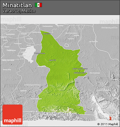 Physical 3D Map of Minatitlan, lighten, desaturated