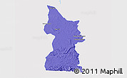 Political 3D Map of Minatitlan, single color outside