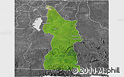 Satellite 3D Map of Minatitlan, desaturated