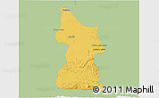 Savanna Style 3D Map of Minatitlan, single color outside