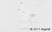 Silver Style 3D Map of Minatitlan, single color outside