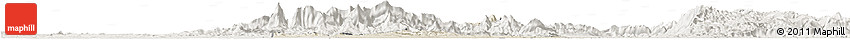 Shaded Relief Horizon Map of Minatitlan, lighten