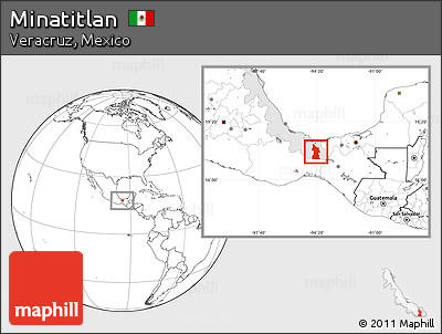 Blank Location Map of Minatitlan, highlighted parent region