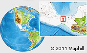 Physical Location Map of Minatitlan, highlighted country