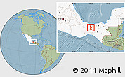 Savanna Style Location Map of Minatitlan, highlighted country, hill shading