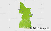 Physical Map of Minatitlan, single color outside