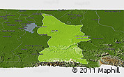 Physical Panoramic Map of Minatitlan, darken