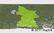 Physical Panoramic Map of Minatitlan, darken, semi-desaturated