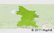 Physical Panoramic Map of Minatitlan, lighten