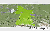 Physical Panoramic Map of Minatitlan, semi-desaturated