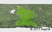 Satellite Panoramic Map of Minatitlan, semi-desaturated