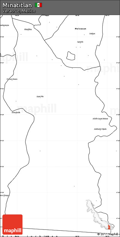 Blank Simple Map of Minatitlan
