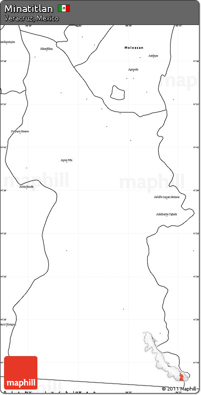 Blank Simple Map of Minatitlan