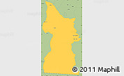 Savanna Style Simple Map of Minatitlan