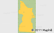 Savanna Style Simple Map of Minatitlan, single color outside