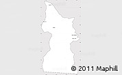 Silver Style Simple Map of Minatitlan, cropped outside