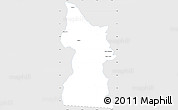 Silver Style Simple Map of Minatitlan, single color outside