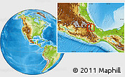 Physical Location Map of Orizaba