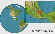 Satellite Location Map of Orizaba