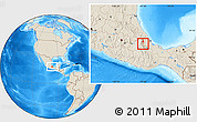 Shaded Relief Location Map of Orizaba