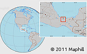 Gray Location Map of Oteapan