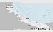 Gray Panoramic Map of Veracruz, single color outside