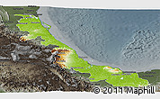 Physical Panoramic Map of Veracruz, darken, semi-desaturated