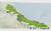 Satellite Panoramic Map of Veracruz, lighten