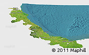 Satellite Panoramic Map of Veracruz, single color outside
