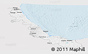 Silver Style Panoramic Map of Veracruz, single color outside