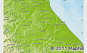 Physical Map of Papantla