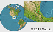 Satellite Location Map of Platon Sanchez