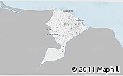 Gray 3D Map of San Andres Tuxtla, single color outside