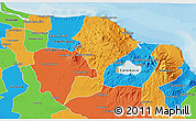 Political 3D Map of San Andres Tuxtla