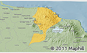 Savanna Style 3D Map of San Andres Tuxtla
