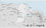 Silver Style 3D Map of San Andres Tuxtla