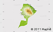 Physical Map of San Andres Tuxtla, cropped outside