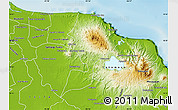 Physical Map of San Andres Tuxtla