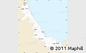 Classic Style Simple Map of Veracruz, single color outside