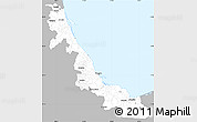 Gray Simple Map of Veracruz, single color outside