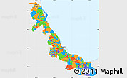Political Simple Map of Veracruz, single color outside