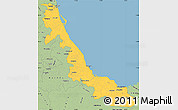 Savanna Style Simple Map of Veracruz