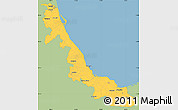 Savanna Style Simple Map of Veracruz, single color outside