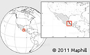 Blank Location Map of Soledad Atzompa, highlighted country, highlighted parent region, within the entire country