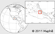 Blank Location Map of Soledad Atzompa, highlighted parent region