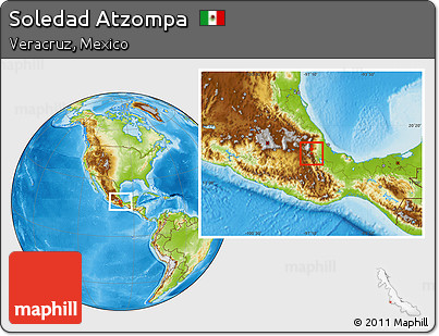 Physical Location Map of Soledad Atzompa