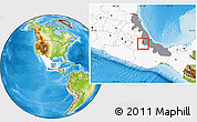 Physical Location Map of Soledad Atzompa, highlighted country, highlighted parent region