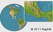 Satellite Location Map of Soledad Atzompa