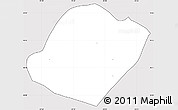 Silver Style Simple Map of Soledad Atzompa, cropped outside